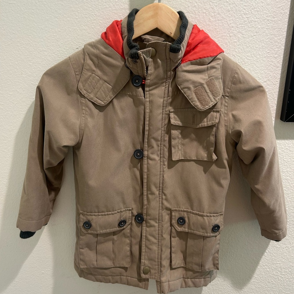 Circo Tan Jacket with Orange Hood